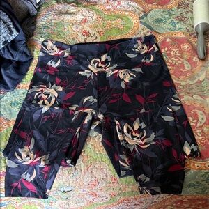 Bally Black and Red Floral women’s leggings